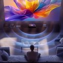 Projektor multimedialny Yaber K300s laserowy RGB FullHD 1080p z głośnikami JBL - czarny