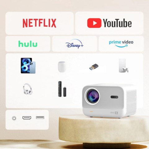 Projektor multimedialny Yaber L2s LCD FullHD 1080p z głośnikami JBL - biały