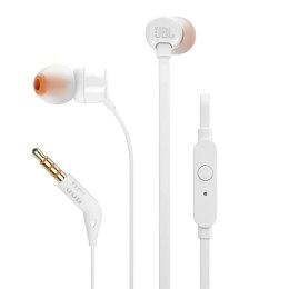 Słuchawki przewodowe JBL T110 dokanałowe mini jack 3.5mm - białe