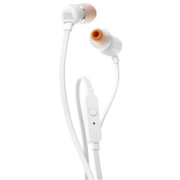 Słuchawki przewodowe JBL T110 dokanałowe mini jack 3.5mm - białe