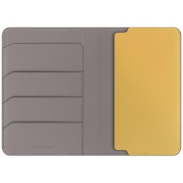 Etui na paszport UNIQ Belmont z blokadą RFID - szaro-żółte