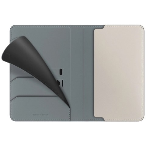 Etui na paszport UNIQ Belmont z blokadą RFID - zielone/kość słoniowa
