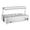 Bemar wodny podgrzewacz wolnostojący z kranem 6 x GN 150mm 55L Royal Catering