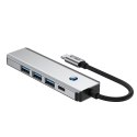 Adapter Tech-Protect HB01 HUB Adapter 5w1 USB-C + USB3.0 + HDMI 4K 60Hz + PD100W - szary