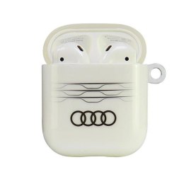 Etui Audi IML Geometric Pattern na AirPods 1 / 2 - białe
