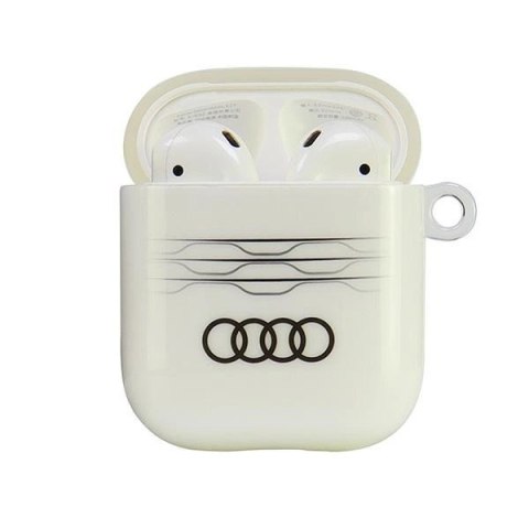 Etui Audi IML Geometric Pattern na AirPods 1 / 2 - białe
