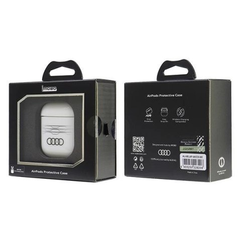 Etui Audi IML Geometric Pattern na AirPods 1 / 2 - białe