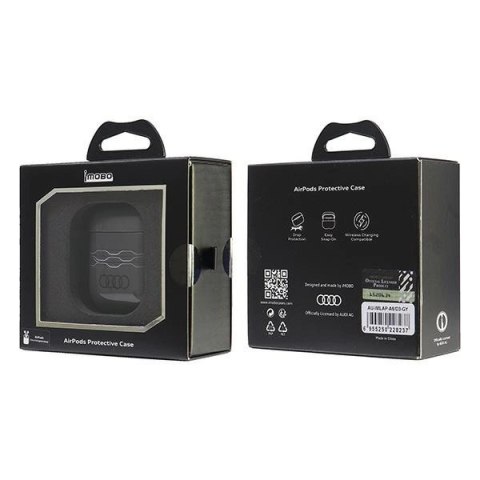 Etui Audi IML Geometric Pattern na AirPods 1 / 2 - szare