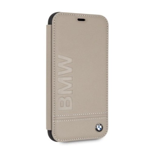 Etui BMW Logo Imprint na iPhone Xr - beżowe
