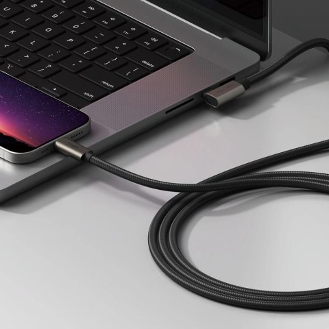Kabel kątowy Ringke 3.2 gen. 2x2 USB-C, PD 3.1 240W 2m - czarny