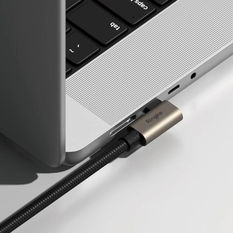 Kabel kątowy Ringke 3.2 gen. 2x2 USB-C, PD 3.1 240W 2m - czarny