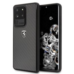 Etui Ferrari Carbon Heritage na Samsung Galaxy S20 Ultra - czarne