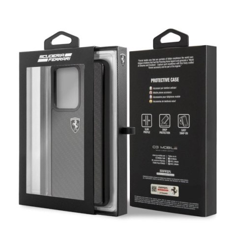 Etui Ferrari Carbon Heritage na Samsung Galaxy S20 Ultra - czarne
