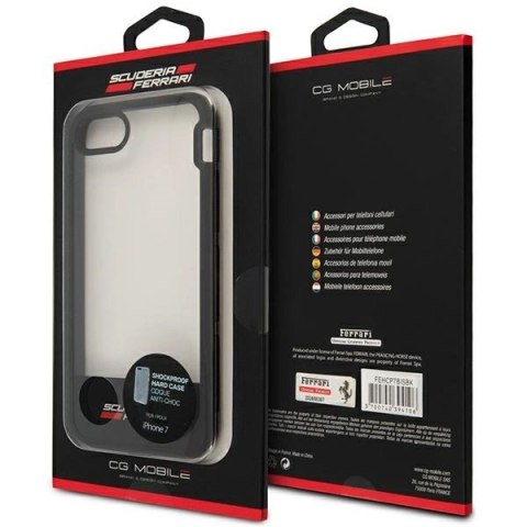 Etui Ferrari Racing Shield na iPhone 7 / 8 / SE 2020 / SE 2022 - półprzezroczyste