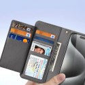 Etui skórzane Dux Ducis Lawa na iPhone 15 Pro Max - szare