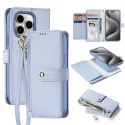 Etui skórzane Dux Ducis Lawa na iPhone 15 Pro - niebieskie