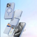 Etui skórzane Dux Ducis Lawa na iPhone 15 Pro - niebieskie