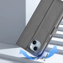 Etui skórzane Dux Ducis Lawa na iPhone 15 - szare