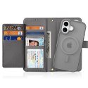 Etui skórzane Dux Ducis Lawa na iPhone 16 - szare