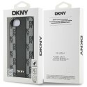Etui DKNY Leather Checkered Mono Pattern MagSafe na iPhone 16e - czarny