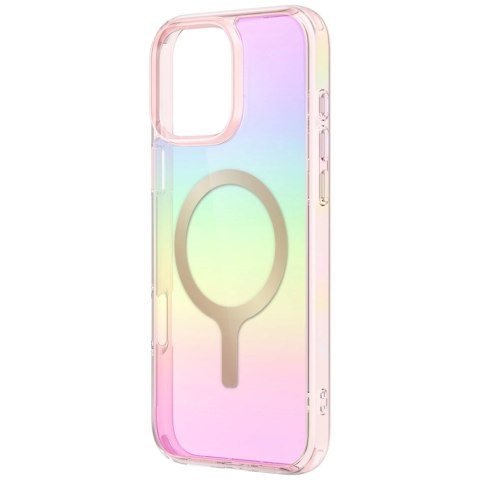 Etui UNIQ Iridescia Magclick Charging na iPhone 16 Pro Max - różowy