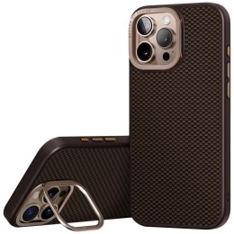 Etui UNIQ Keva Max Magclick Charging Camera Stand na iPhone 16 Pro Max - brązowe