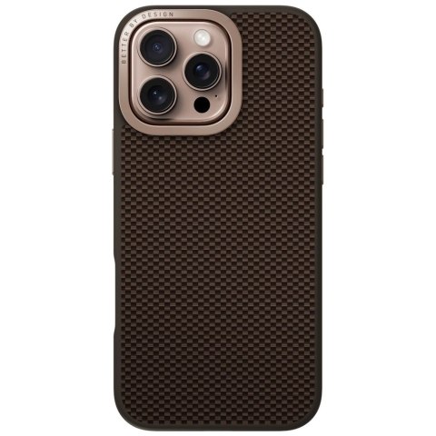 Etui UNIQ Keva Max Magclick Charging Camera Stand na iPhone 16 Pro - brązowe