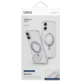 Etui UNIQ Swivix 360 Rotating Kickstand na iPhone 16 Plus - przezroczyste