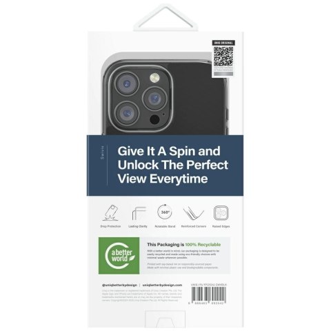 Etui UNIQ Swivix 360 Rotating Kickstand na iPhone 16 Pro Max - czarne