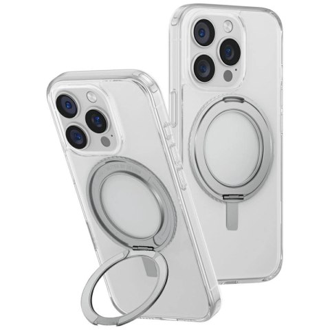 Etui UNIQ Swivix 360 Rotating Kickstand na iPhone 16 Pro - przezroczyste