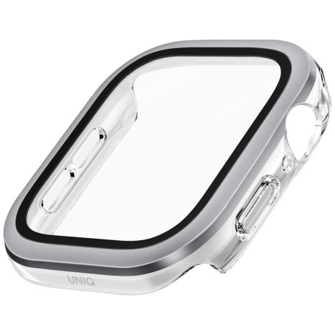 Etui ze szkłem hartowanym UNIQ Voute na Apple Watch 10 42 mm - srebrne