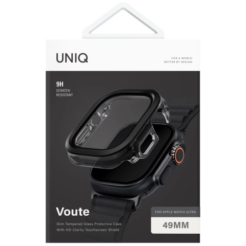 Etui ze szkłem hartowanym UNIQ Voute na Apple Watch Ultra 49 mm - czarne