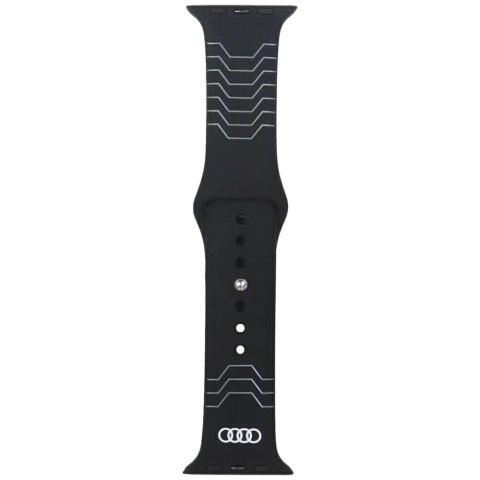 Pasek Audi Geometric Pattern Silicone Watch Strap na Apple Watch 44 / 45 / 46 / 49 mm - czarny