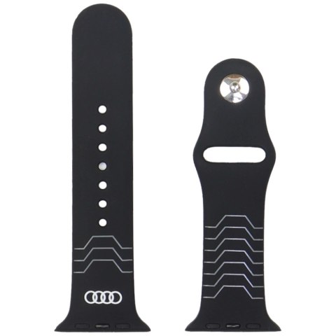 Pasek Audi Geometric Pattern Silicone Watch Strap na Apple Watch 44 / 45 / 46 / 49 mm - czarny