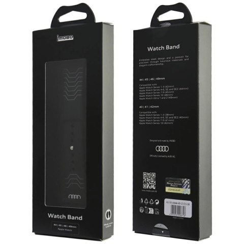 Pasek Audi Geometric Pattern Silicone Watch Strap na Apple Watch 44 / 45 / 46 / 49 mm - czarny