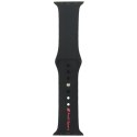 Pasek Audi Sport Red Logo Silicone Watch Strap na Apple Watch 40 / 41 / 42 mm - czarny