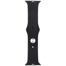 Pasek Audi Sport Red Logo Silicone Watch Strap na Apple Watch 44 / 45 / 46 / 49 mm - czarny