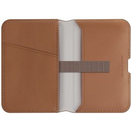 Portfel magnetyczny RFID UNIQ Lyden DS ze stojakiem na telefon - brązowy
