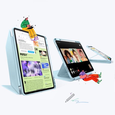 Etui ESR Flip Hybrid na iPad Air 13" (2024/2025/2026) - niebieskie