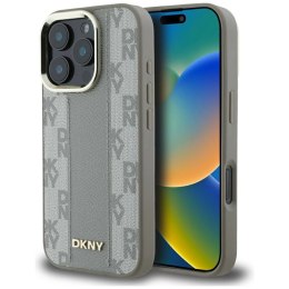 Etui DKNY Checkered Pattern Magsafe na iPhone 16 Pro Max - beżowe