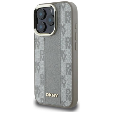Etui DKNY Checkered Pattern Magsafe na iPhone 16 Pro Max - beżowe