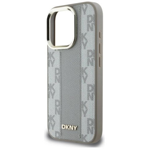 Etui DKNY Checkered Pattern Magsafe na iPhone 16 Pro Max - beżowe