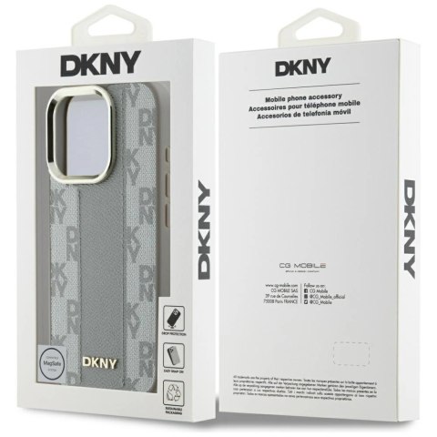 Etui DKNY Checkered Pattern Magsafe na iPhone 16 Pro Max - beżowe