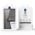Etui skórzane Dux Ducis Lawa na iPhone 16 Pro Max z odłączanym portfelem magnetycznym - szare