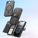Etui skórzane Dux Ducis Lawa na iPhone 16e / 17e z odłączanym portfelem magnetycznym - czarne