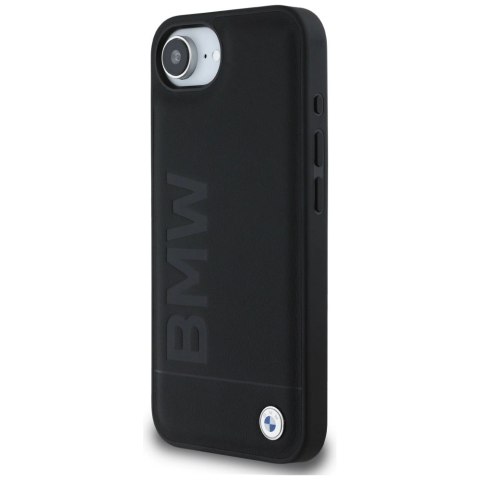 Etui BMW Leather Hot Stamp na iPhone 16e - czarne