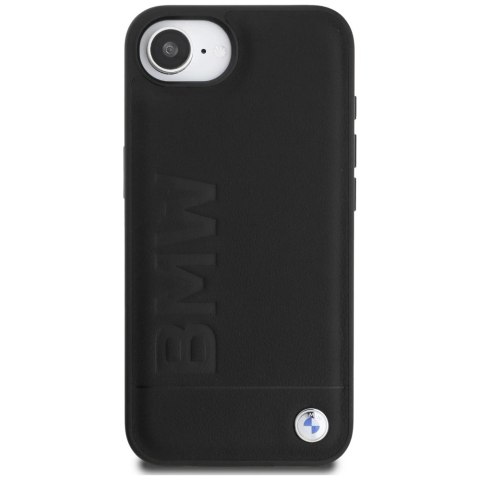 Etui BMW Leather Hot Stamp na iPhone 16e - czarne