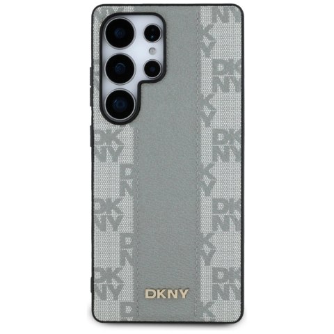 Etui DKNY Leather Checkered Pattern MagSafe na Samsung Galaxy S25 Ultra - szare