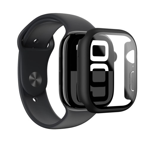 Etui ze szkłem hartowanym AMAZINGTHING Radix Glass do Apple Watch 46mm - czarne