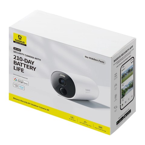 Zewnętrzna kamera Baseus Security B1 2K - biała